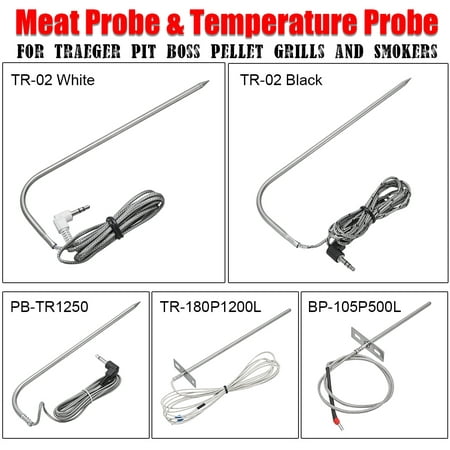 Replacement Meat Probe Temperature Probes BBQ For Traeger Pit Boss Pellet (Best Bbq Pit Thermometer)