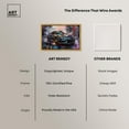 thumbnail image 6 of Porsche’s Vibrant Canvas Lux Car Paintings by Art Remedy, Gold Frame, 45" x 30", 6 of 7