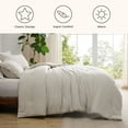 thumbnail image 4 of U by Bedsure Beige Comforter Set Full, 3 Pieces Prewashed Bed Comforter for All Seasons, 1 Lightweight Comforter and 2 Pillowcases, 4 of 6