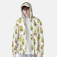 thumbnail image 4 of Goofa Avocado Playing Music Printed Women's UPF 50+ Sun Protection Hoodie Jacket Lightweight Long Sleeve Sun Shirt for Women with Pocket Hiking Outdoor-3X-Large, 4 of 9
