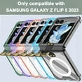 thumbnail image 6 of Compatible Samsung Galaxy Z Flip 5 Case Clear with Ring,4 Corners Heavy Duty Shockproof Samsung Z Flip 5 Case Rugged Slim Silicone Wireless Cover Phone Case for Galaxy Z Flip 5 Case 5G (Green), 6 of 13