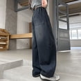 thumbnail image 5 of EnJoCho Girls Jeans Harem Denim Pants Loose Elastic Waist Curved Fit Trousers Soft Bottoms For Kids Spring Daily Outdoor Casual Streetwear Fashion Outfit, 5 of 8