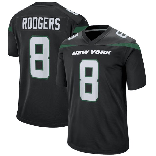 Jets Jersey Embroidered Football Uniform Jets 2# #17 Adams 8# Rodgers 20# Replica Player Name Jersey