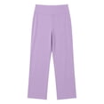 thumbnail image 4 of Ovbmpzd Purple Yoga Pants Womens Petite Ladies Wide-Leg Leggings High Waist Casual Long Leggings,M, 4 of 6
