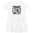 thumbnail image 3 of Inktastic Straight Outta Time out Girls Toddler Dress, 3 of 5