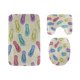 thumbnail image 1 of ABPHQTO Lindas chanclas de colores Juego de alfombras de baño de 3 piezas Alfombra de baño Alfombra de contorno y tapa de inodoro, 1 of 2