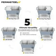 thumbnail image 3 of Permasteel Party Cooler with Divider, Spacious 80-Qt Capacity, Chills 36hrs, Serving Tray, Rolling Ice Chest for Indoor and Outdoor Entertainment, Matte Blue, 3 of 11