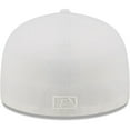 thumbnail image 4 of Men's New Era New York Mets White on White 59FIFTY Fitted Hat, 4 of 5