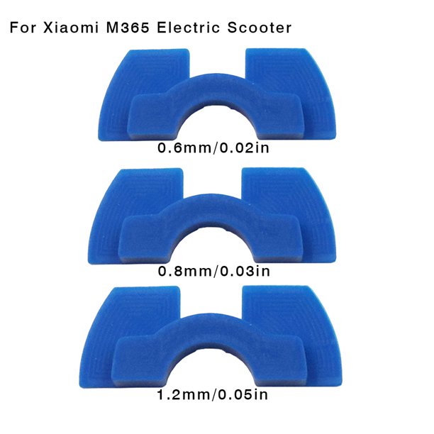 Naiovety Cojín de amortiguación plegable eléctrico de 3 piezas, espaciador a prueba de golpes, reemplazo del amortiguador de vibraciones para Patinetes eléctricos Azul Naiovety OD000198-01