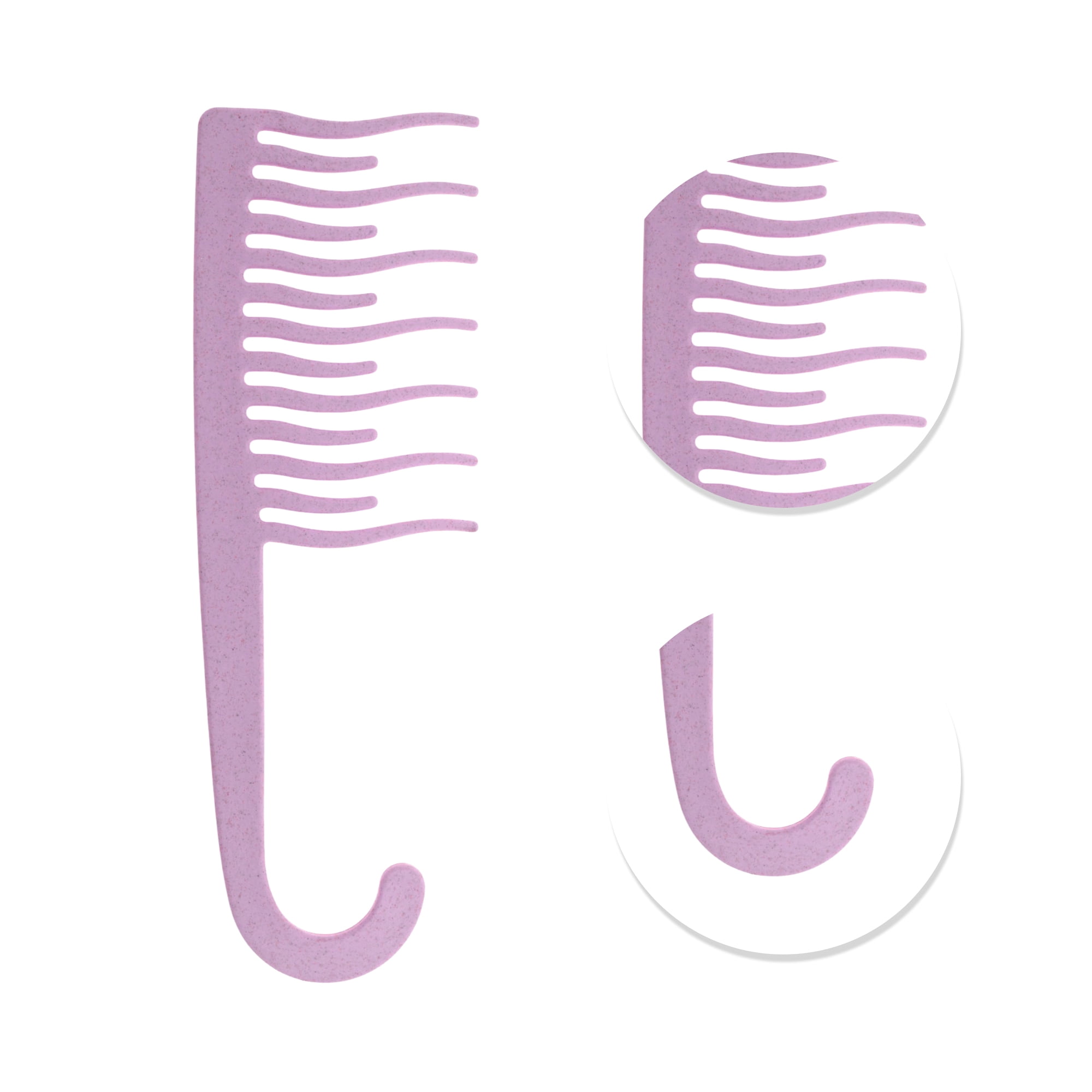 Unique Bargains 1 Pc Simple Durable Hair Comb for All Hair Types Styles Purple