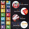 thumbnail image 2 of Welcome Banner Back to School Banner Poster First Day of School Porch Sign LED String Lights Ready to Learn Classroom Door Banner Decorations for Preschool Elementary Middle School, 2 of 7