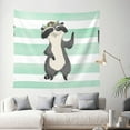thumbnail image 2 of Daiia Cute Raccoon Pattern Tapestry 60x51 Inches Wall Hanging Tapestry Artistic Wall Hanging Bedroom Wall Decor Living Room Tapestry Dorm Room Decor, 2 of 9