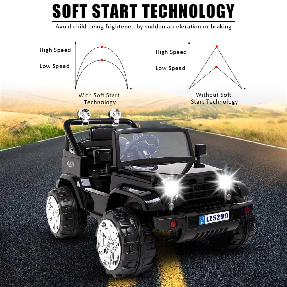 Private Jungle 12V Ride-on Truck Kids Car, 4 Wheels Vehicle with Remote Control, 3 Speeds Kids Toddler Ride-On Car, Birthday/Christmas Gifts for Boys/Girls, Black, Unisex Private Jungle 12V Ride-on Truck Kids Car, 4 Wheels Vehicle with Remote Control, 3 Speeds Kids Toddler Ride-On Car, Birthday/Christmas Gifts for Boys/Girls, Black, Unisex