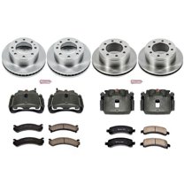 PowerStop Front and Rear Stock Replacement Brake Pad and Rotor Kit with Calipers Fits: CHEVROLET GMC Select Models KCOE2029