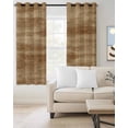 thumbnail image 2 of Retro Brown Wood Grain Blackout Curtains 96 Inch Length Rustic Board Texture Country Style Thermal Insulated Window Curtain Window Drapes 2 Panels for Bedroom Living Room 52"Wx96"L, 2 of 9