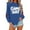 A01 Blue, variant on Crew Neck Sweatshirts Women Hoodless Design Casual Lightweight Sweaters Loose Fit Printed Long Sleeve Pullover Tops Comfy Fall Winter Outfits Clothes