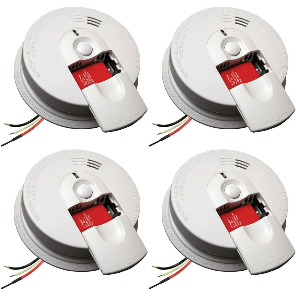 Kidde Firex Hardwired Smoke Alarm I4618 Contractor Pack, 4Piece