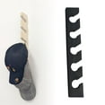 thumbnail image 2 of Perchero de madera maciza para sombreros - 5 ganchos sin huella, ahorra espacio, se monta en la pared - Organiza sombreros/ bufandas en el armario/puerta, 2 of 7