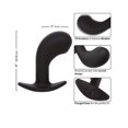 thumbnail image 2 of CalExotics Rock Bottom Curved Vibrating Silicone Anal Plug, Black, 2 of 5