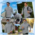 thumbnail image 6 of Bulopur Men’s Fishing Sun Hoodie with Mask, UPF 50+ UV Protection Long Sleeve Rash Guard in Solid Light Gray, Quick Dry Breathable Top for Boating and Hiking, 6 of 8