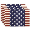 thumbnail image 5 of 4th of July Decorations, 4PC Placemats Independence Day Flag Placemats Home Kitchen Insulated Linen Western Placemats, 5 of 6