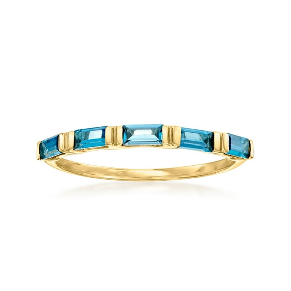 Pure Collection by Ross-Simons 0.40 ct. t.w. London Blue Topaz Ring in 14kt Yellow Gold, Women's, Adult