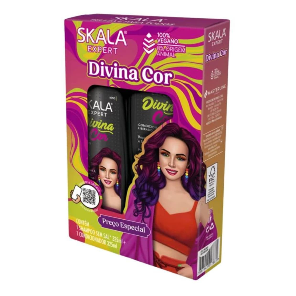 Kit Shampoo Acondicionador Divina Cor 325Ml C/U