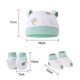 thumbnail image 2 of Gorro fetal para bebé instalado, 3 piezas, guantes antiarañazos para bebé, cubiertas para pies anticaída, calcetines antideslizantes para niños y niñas Zhivalor BST3050603-1, 2 of 5