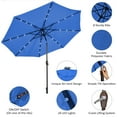 thumbnail image 4 of Costway 10' Solar LED Lighted Patio Market Umbrella Tilt Adjustment Crank Blue, 4 of 8