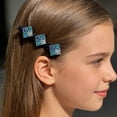 thumbnail image 2 of 4 estilos de pinzas para el pelo trenzadas con piedras de cristal brillantes, plástico + pedrería, sujeción segura que no daña el cabello, para mujeres y niñas, uso diario, fiestas y bodas, 2 of 4