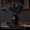 thumbnail image 3 of OKKIDY 12 Black Roses Botanical Collection set Compatible with Lego, 624 PCS ABS Botanical Flower Kit, Home Office Decor, Gift for her for Holiday & Birthday, 3 of 8
