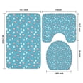 thumbnail image 3 of Blue Cartoon Unicorn Head Star Cloud Pattern Bathroom Rugs Sets 3 Piece,Toilet Cover Set,Absorbent Non Slip Bathroom Mats Sets with U-Shaped Contour Rug Toilet Rug Set, 3 of 5