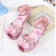 thumbnail image 1 of Disney children's high heel princess party shoes summer new girls sandals baby children's shoes little girl crystal shoes26-Insole 17CM Gao Jinjia LED, 1 of 2