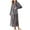 Gray, variant on Womens Long Solid Color Plush Robe - Warm Soft Floor Length Flannel Bathrobes for Winter Thicker Long Home Wear with Pockets Yellow