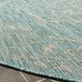 thumbnail image 3 of SAFAVIEH Courtyard Clodagh Medallion Indoor/Outdoor Area Rug, Aqua/Grey, 6'7" x 6'7" Round, 3 of 11