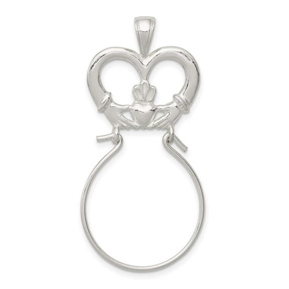 Sterling Silver Claddagh Charm Holder