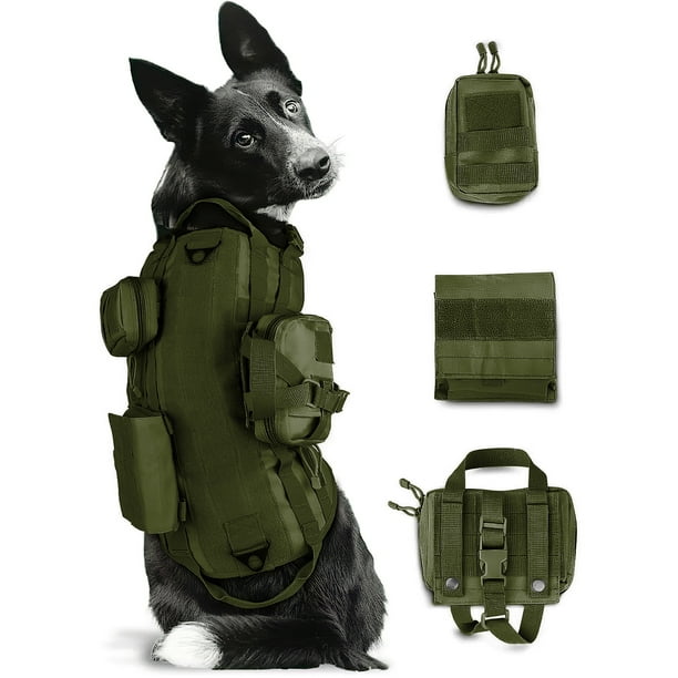 Chaleco Tactico Militar Perro Rack and pack Talla Grande Pechera