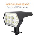 thumbnail image 5 of 1Pc Solar Lamp 108LEDs Light Sensor Remote Control IP65 Waterproof Garden Ground Lawn Lamp Wall Lamp, 5 of 5