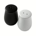 thumbnail image 3 of Thyme & Table 2 Piece Ceramic Salt and Pepper Shakers, Black, 3 of 9