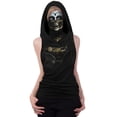 thumbnail image 1 of Sylvamorning T-Shirt Femme Imprimé Squelette Sans Manches à Capuche avec Masque, 1 of 9