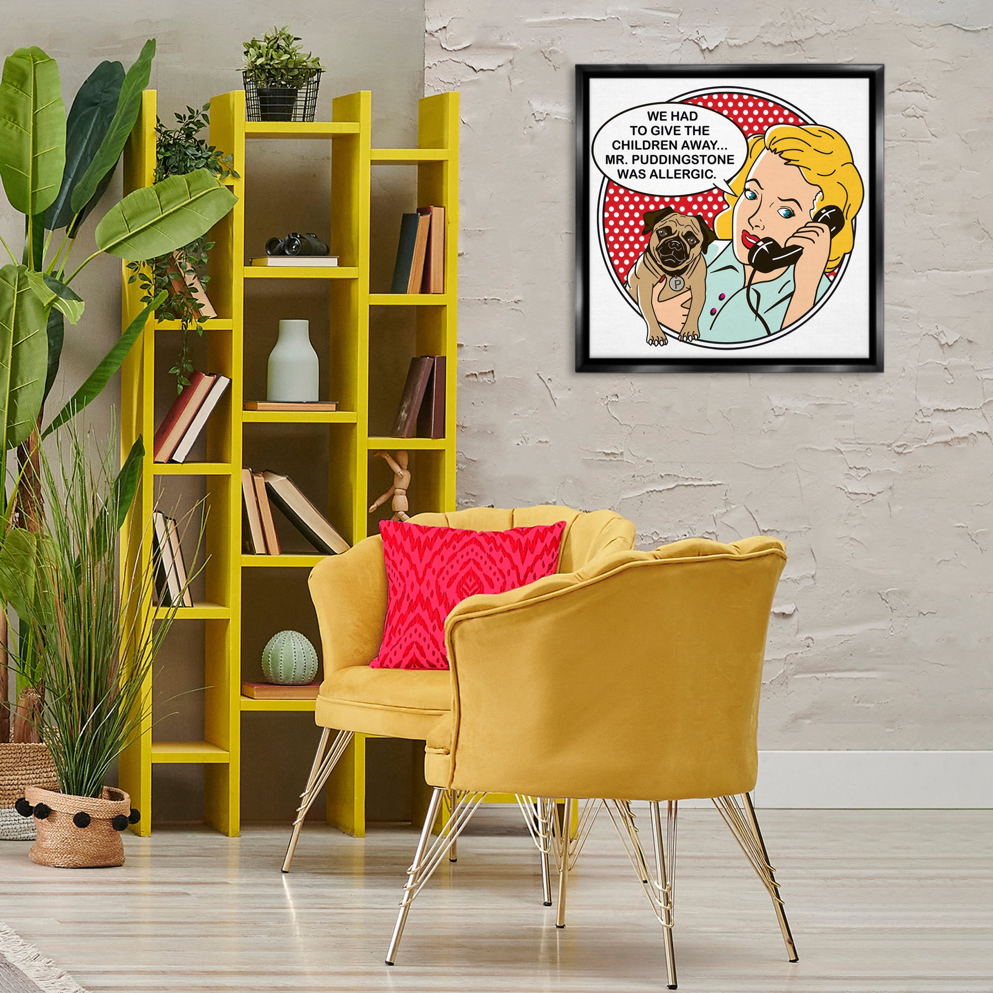 Stupell Industries Give The Children Away Animals Painting Black Floater Framed Canvas Art Print Wall Art, 25 x 25