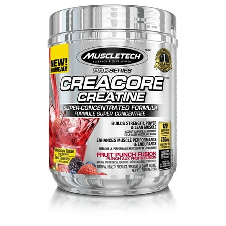 MuscleTech Pro Series Creacore Creatine, Fruit Punch Fusion, 9.14 Oz