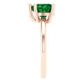 thumbnail image 3 of 2 ct Heart Cut Simulated Emerald Solitaire Engagement Ring for Women in 18K Rose Gold, 3 of 5