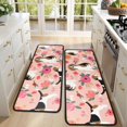 thumbnail image 4 of Kitchen Rugs Sets Of 2,Pink Beagle and Flower Anti Fatigue Kitchen Mat Rugs Non Slip Washable,Decorative Kitchen Floor Mats for Kitchen,Sink,Laundry,17"x47"+17"x47", 4 of 5
