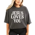 thumbnail image 5 of Jesus Loves You Shirt for Women Christian Faith Easter Inspirational Distressed Tee Pepper Shirt Adult X-Large, 5 of 7