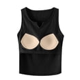 thumbnail image 7 of Lumtrix Womens Tank Tops Built In Bra Summer V Neck Sleeveless Basic Tee Ribbed Fitted Casual Shirts 2026 Trendy Clothes Black S, 7 of 7