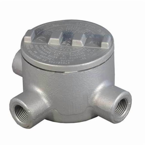 Appleton Electric Conduit Outlet Body,Alum,Trd Sz 1/2in GRT50-A