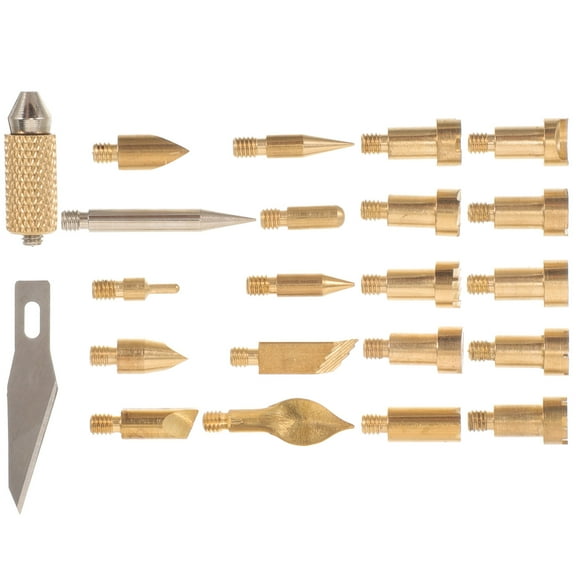SEWACC 22-Pcs Pyrography Tips Metal for Wood Burning in Artistic Creations