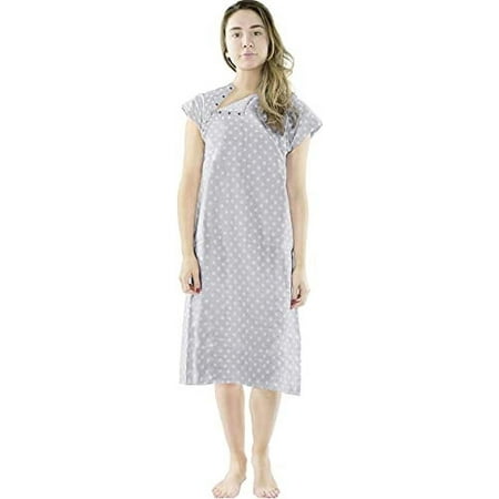 Utopia Care Hospital Gown, 100% Cotton Patient Gown