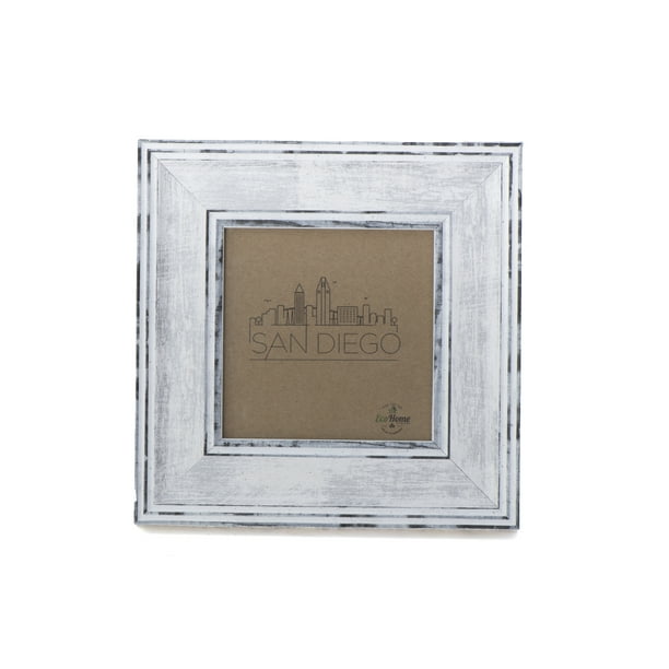 4x4 Picture Frame Distressed White Mount the Photo on the Wall or Display on Desktop, Frames